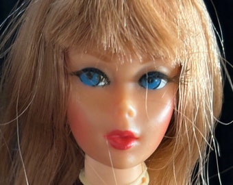 Dramatic Living Barbie #1116 Titian hair vintage 1970. Face is beautiful. Body has issues. Comes with silver and gold swimsuit.  See photos.