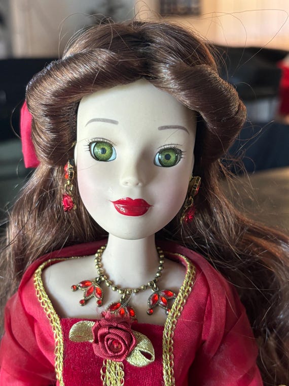 disney princess red dress brown hair Princess Elena of Avalor Red Dress Outfit Transformation