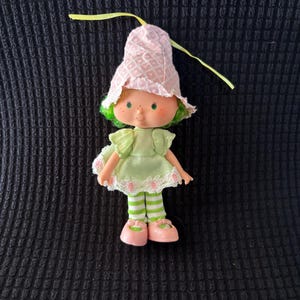 Muñeca Strawberry Shortcake vintage de gasa color lima de los años 80: atuendo original