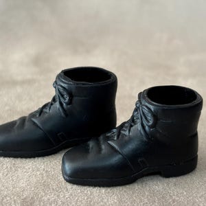 Military Boots for 12” Action Figures. Black plastic boots. EUC. See pics.