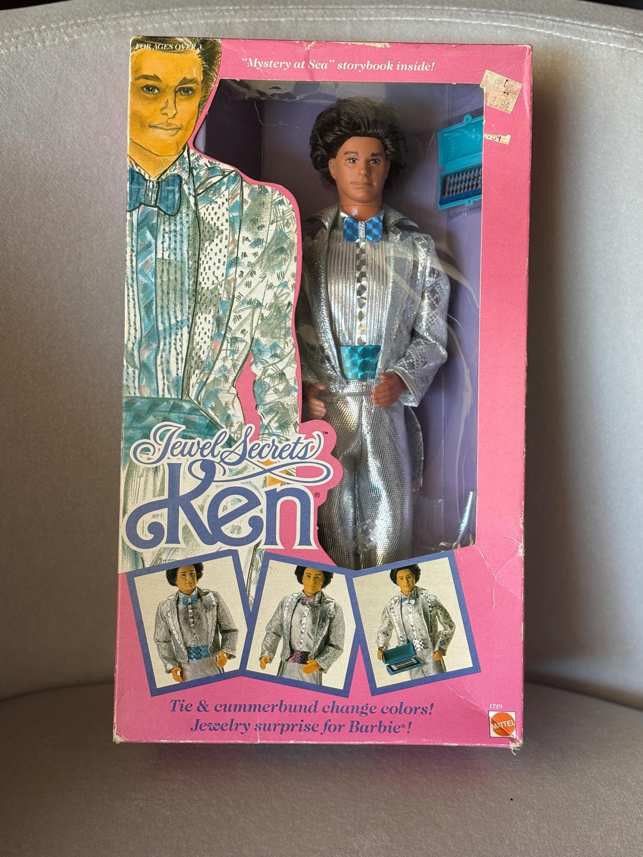 From my collection. 1986 Jewel Secrets Barbie. Her dress doubles as a