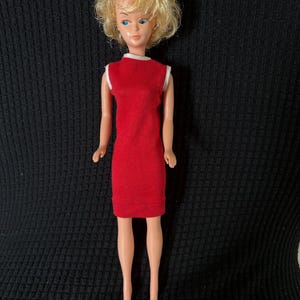 1963/64 American Character “Mary Makeup” doll with red dress. Flaw. Read pics.