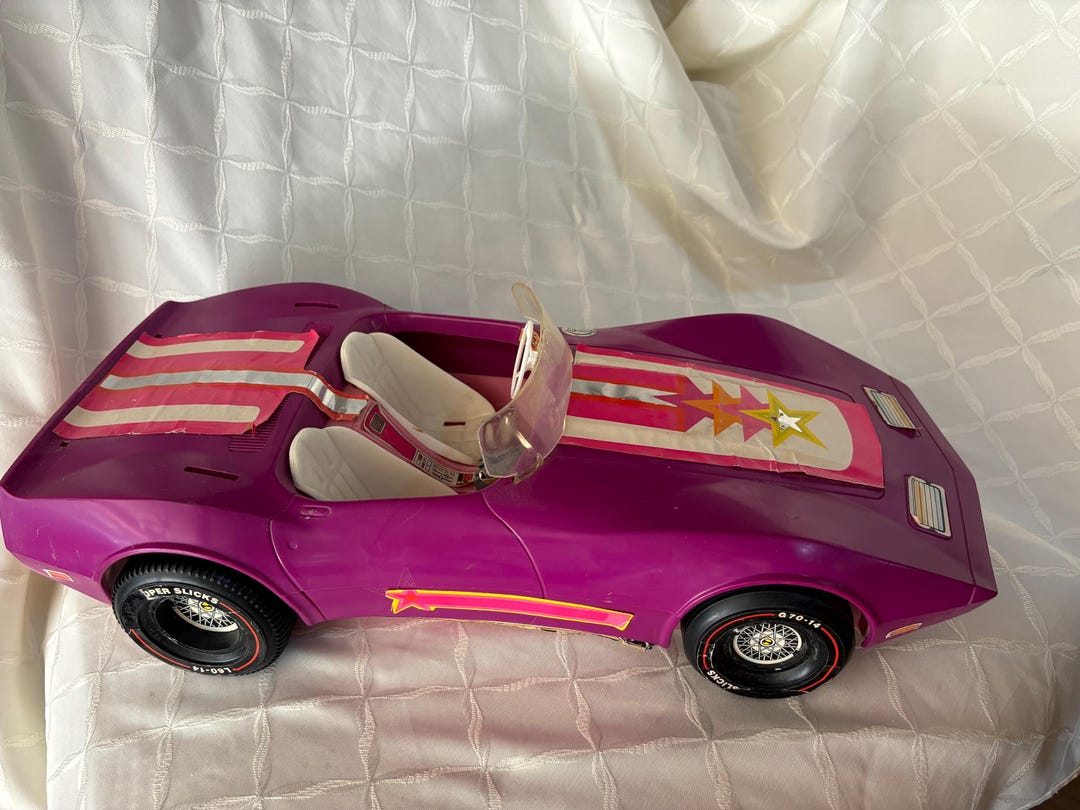 Purple barbie car corvette hotsell