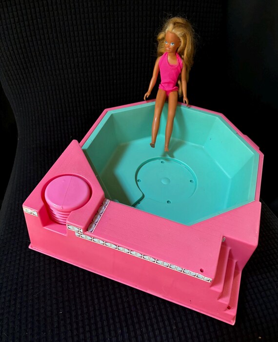 Bubbling Spa Barbie Hot Tub Mattel 7145 1983. I Could Not Get Bubbles to Work. Still Cute Tub. No Doll. See Pics. Etsy