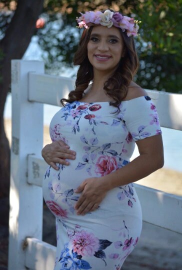 Flower Heart Maternity Dresses - Photo Shoot Photography Props Gown