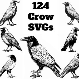 Paquete SVG de Cuervo: más de 100 diseños únicos. SVG, JPG, Cricut, CNC, Lasercut, descarga digital, libro para colorear