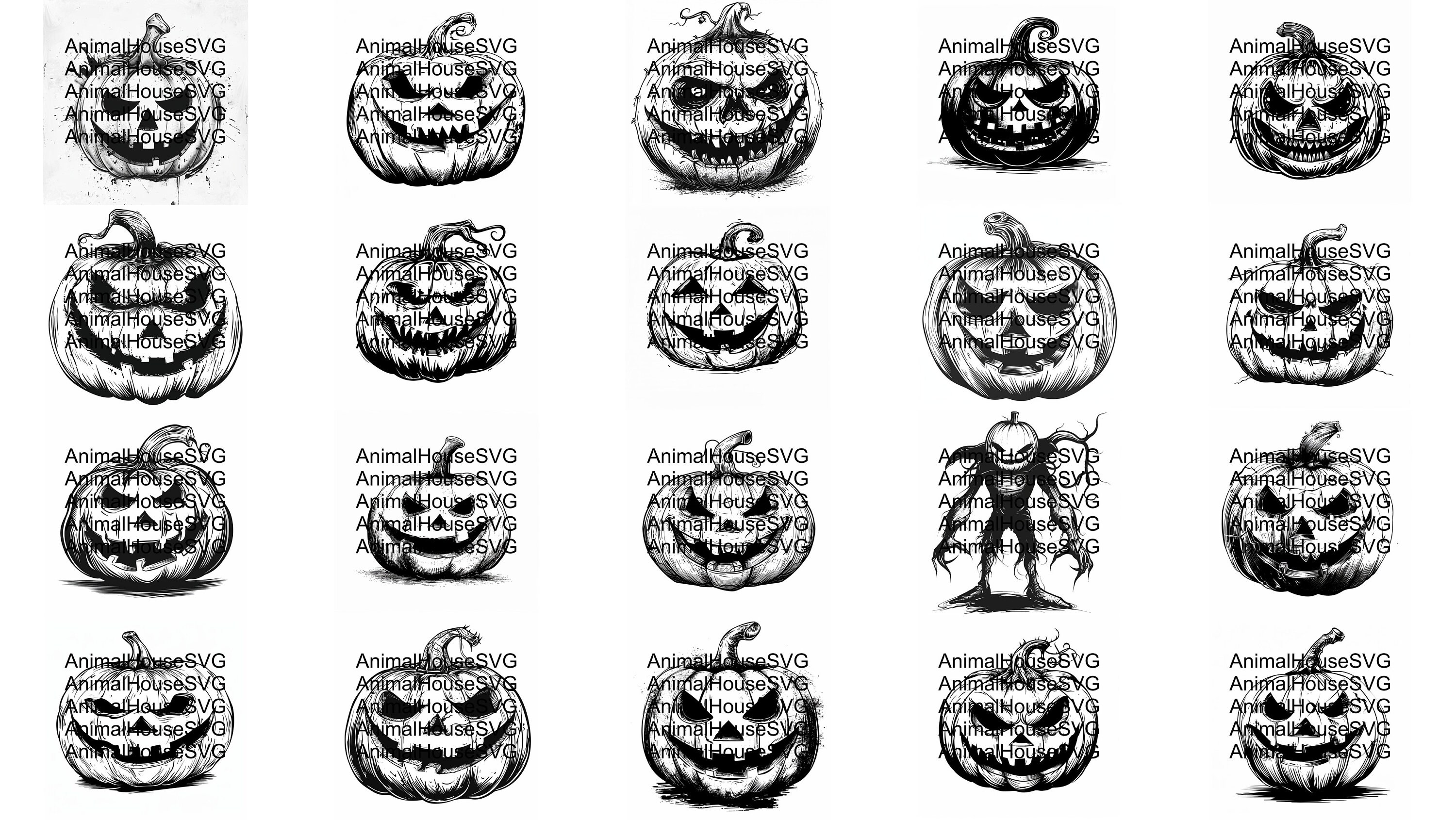 Halloween Jack O Lantern SVG Bundle: 100 Designs (digital Download) - Etsy