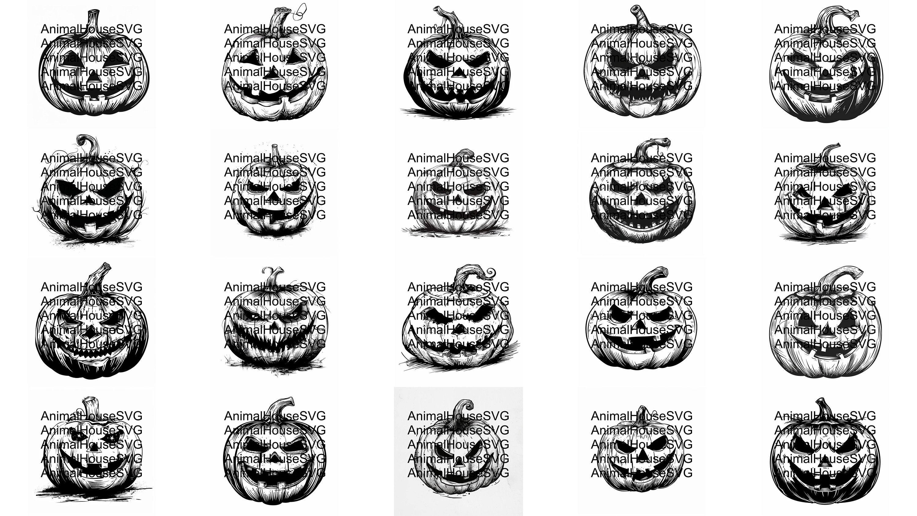 Halloween Jack O Lantern SVG Bundle: 100 Designs (digital Download) - Etsy