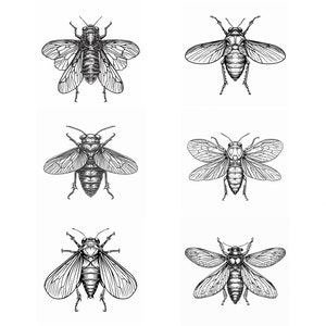 Cicada SVG Pack: 92 Insect Art Designs (Digital Download)