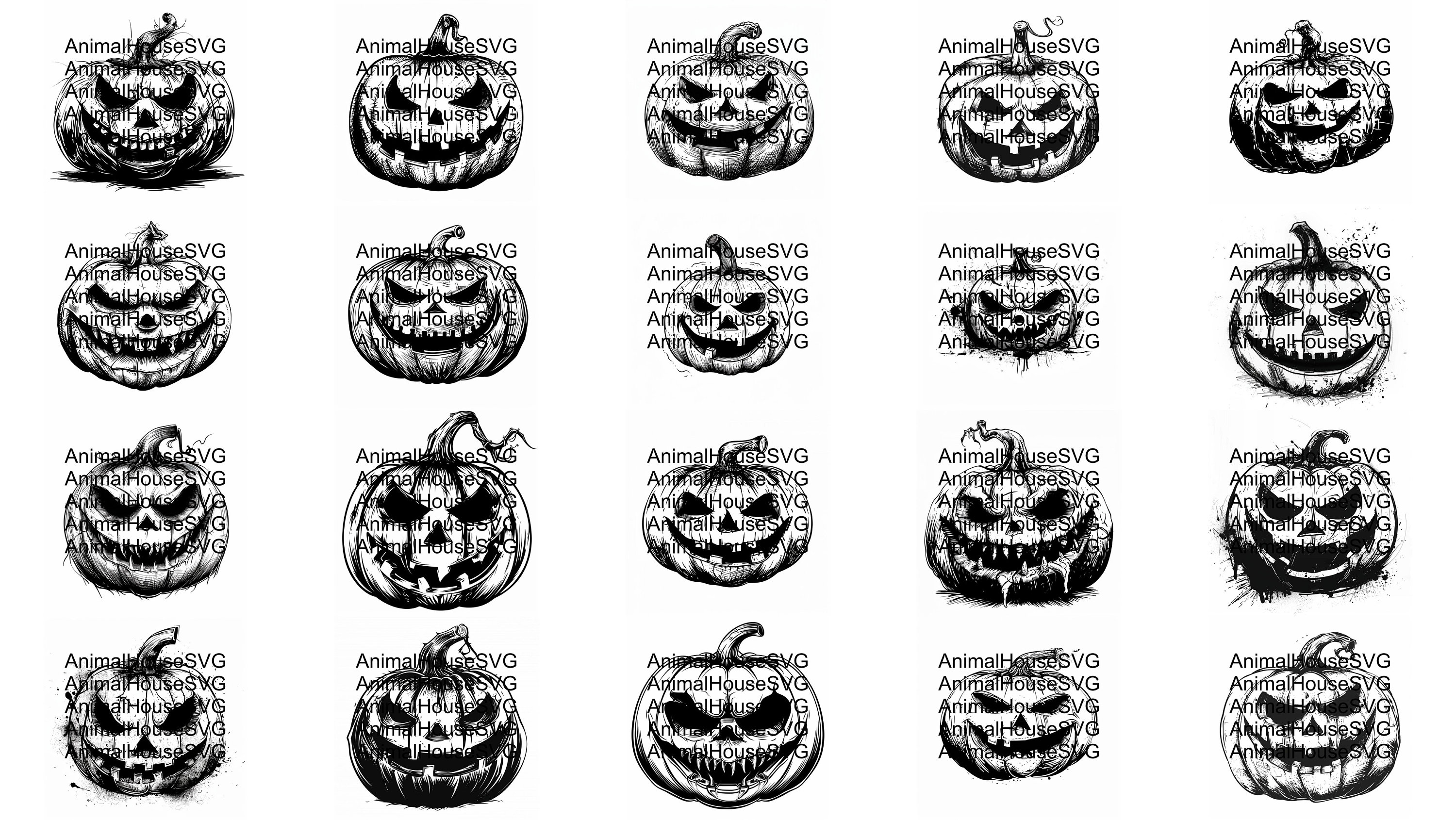 Halloween Jack O Lantern SVG Bundle: 100 Designs (digital Download) - Etsy