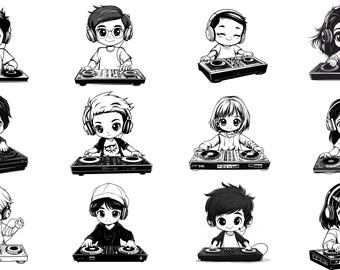 DJ SVG Bundle: 95 Disc Jockey Designs (Digital Download)
