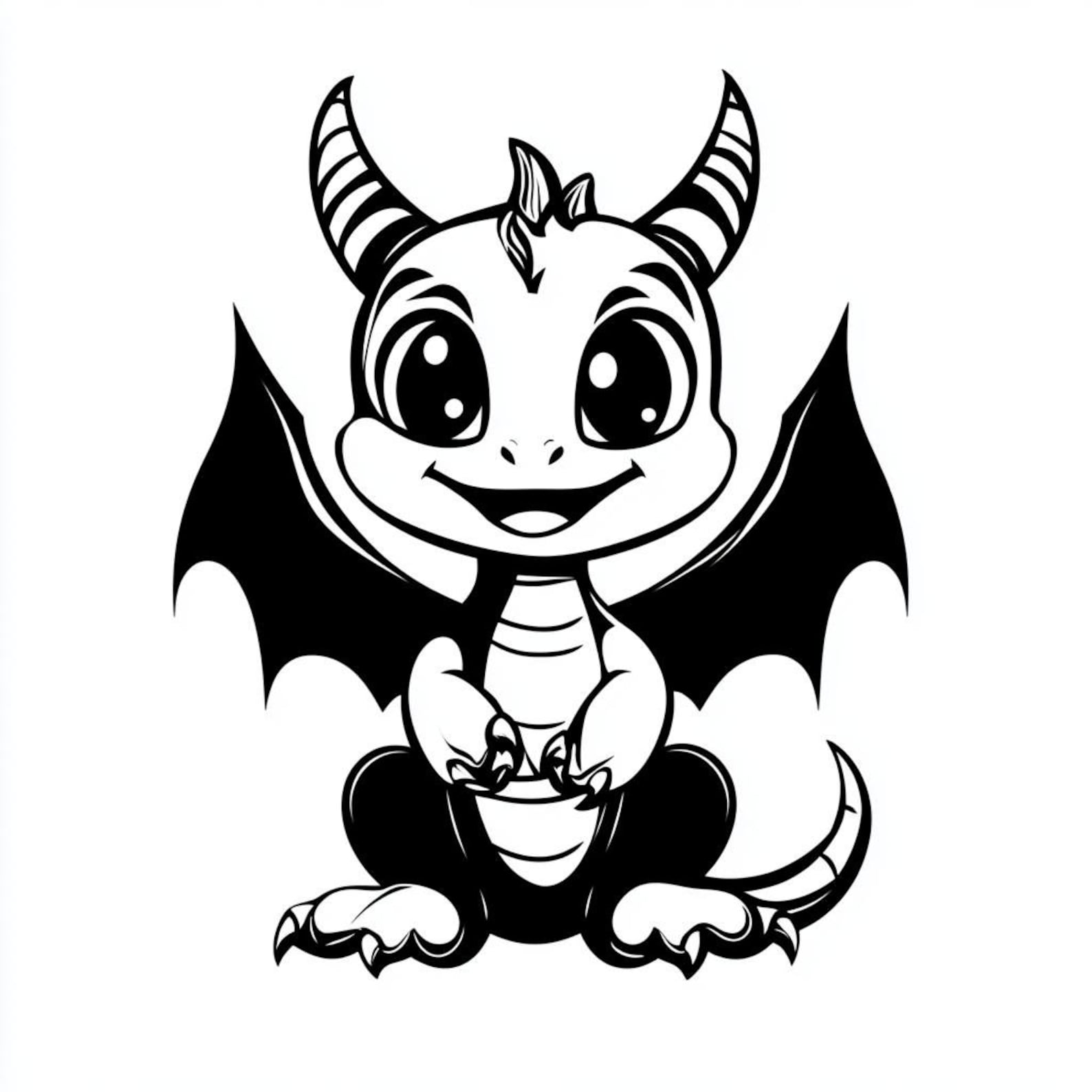 Cute Dragon SVG Pack 100 Designs. Cute Dragon SVG, Cute Dragon PNG ...