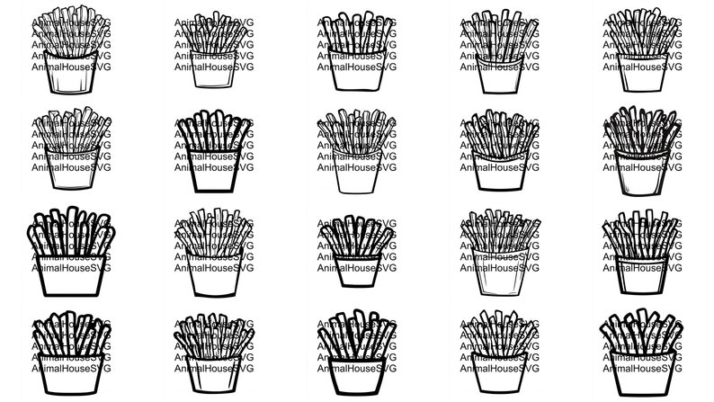 French Fries SVG Pack: 120 Crafting Designs (digital Download) - Etsy
