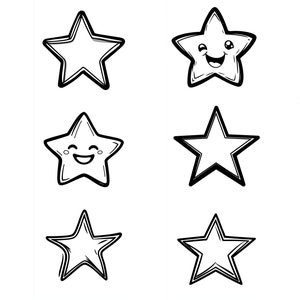 116 disegni clipart SVG a forma di stella: file tagliati al laser (download digitale)