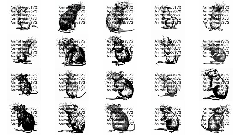 Rat SVG Pack 100 Unique Designs. SVG, JPG, Cricut Svg, Cnc, Lasercut ...