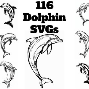 Dolphin SVG Pack 110+ Unique Designs. SVG, JPG, Cricut svg, Cnc, Lasercut svg, Digital Download, Coloring Book