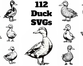 Duck SVG Bundle: 112 Unique Designs for Cricut, CNC (Digital Download)
