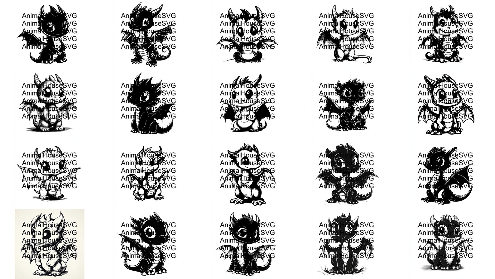 Cute Dragon SVG Pack 100 Designs. Cute Dragon SVG, Cute Dragon PNG ...