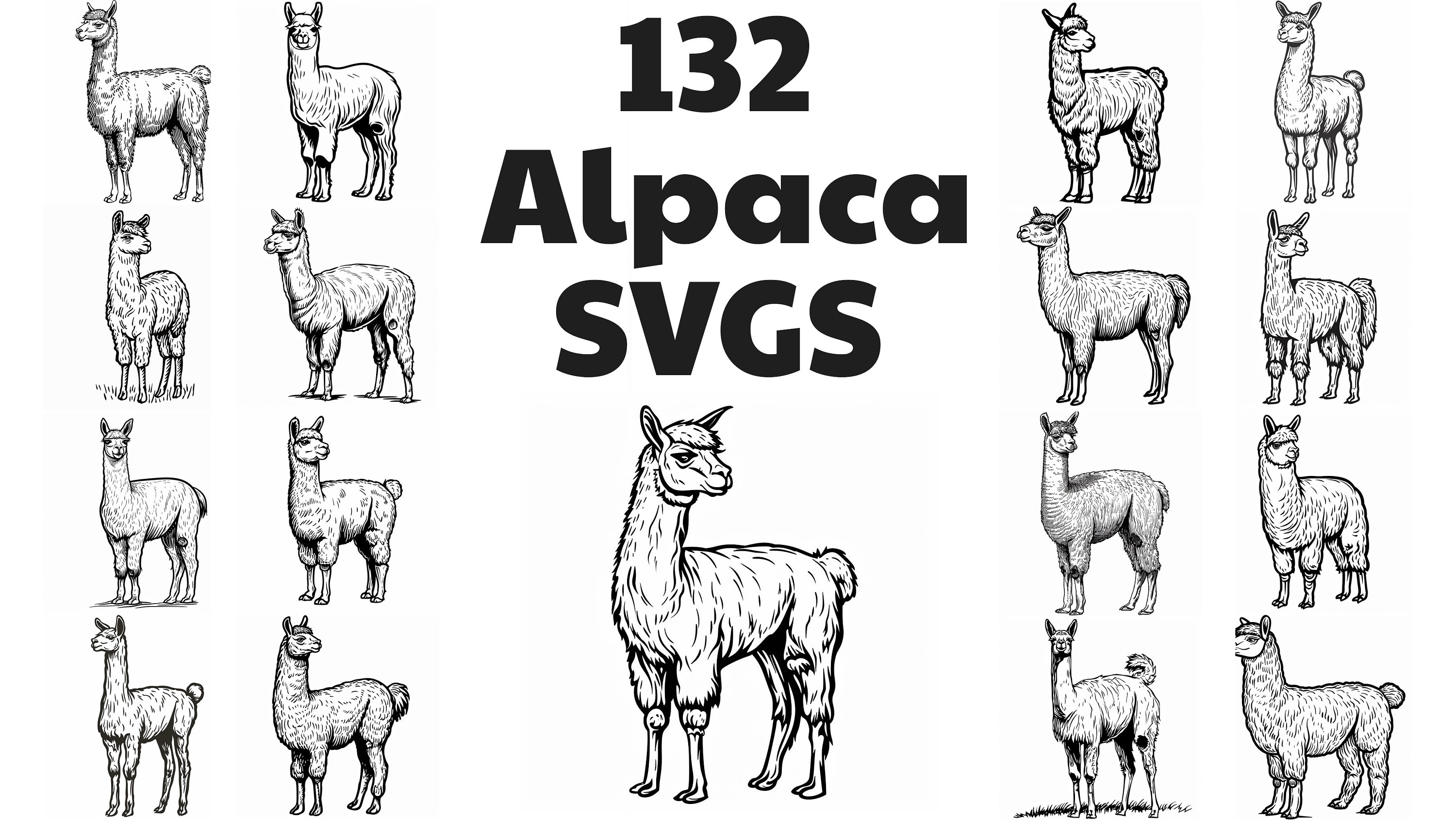 Alpaca SVG Bundle: 132 Unique Designs (digital Download) - Etsy Canada