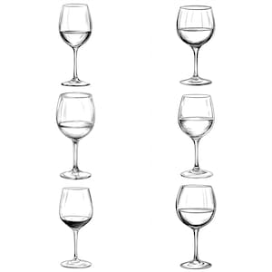 Wine Glass SVG Bundle: 100 Unique Designs (Digital Download)