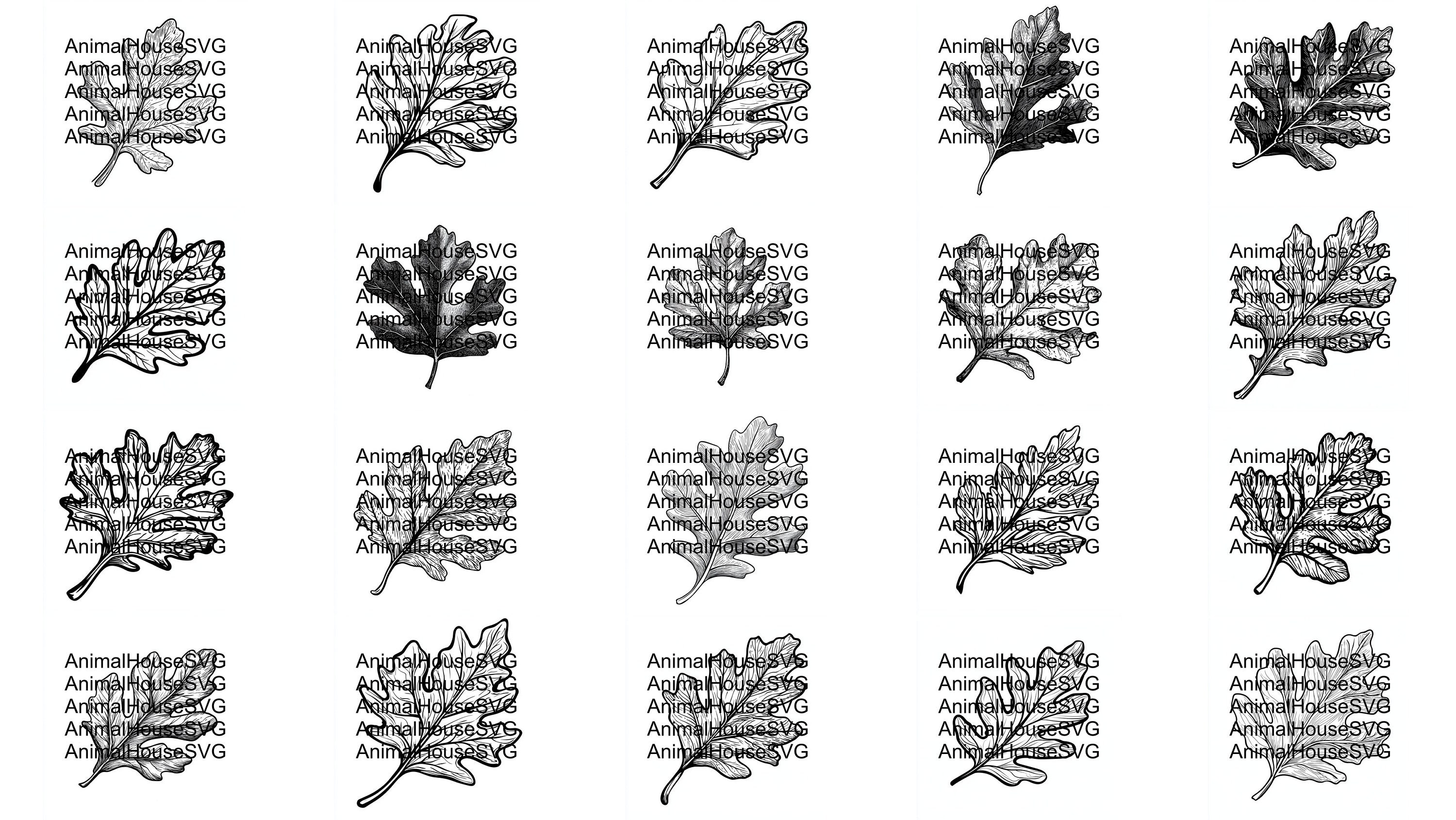 Oak Leaf SVG Pack: 120 Laser Cut Designs (digital Download) - Etsy