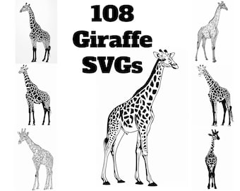 Giraffe SVG Pack 100+ Unique Designs. SVG, JPG, Cricut svg, Cnc, Lasercut svg, Digital Download, Coloring Book