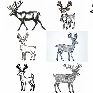 Reindeer SVG Pack: 106 Christmas Laser Cut Designs (Digital Download)