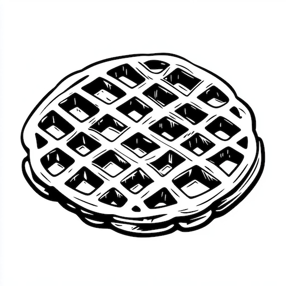 waffle black and white