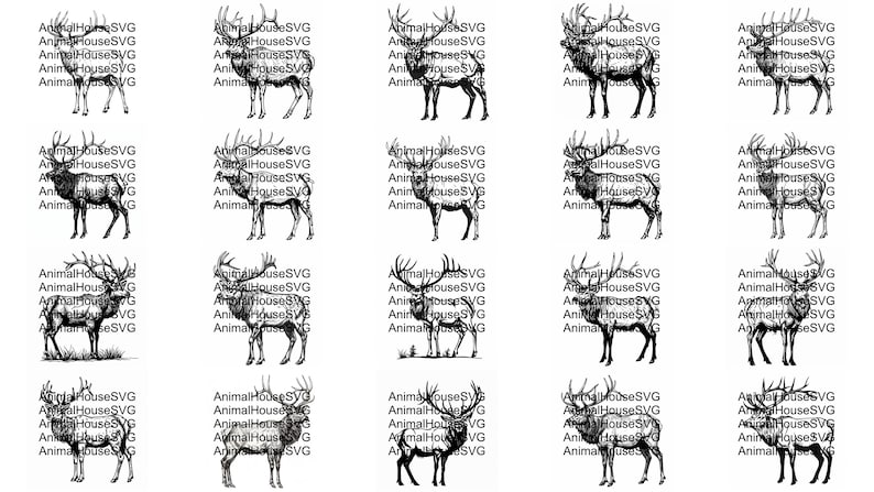 Elk Rack Svg Elk SVG Pack: 108 Unique Designs for Cricut, CNC, Lasercut (digital ...