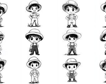 Farmer SVG Pack 100 Designs. Farmer SVG, Farmer PNG, Laser svg, Farmer, Clip Art, svg, png, jpg