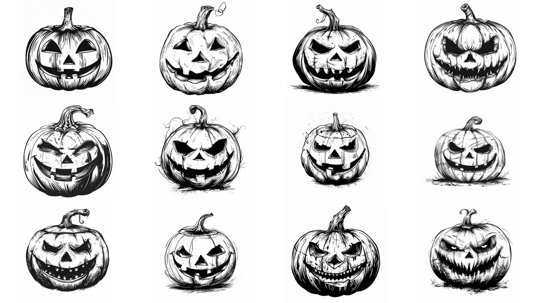 Halloween Jack O Lantern SVG Bundle: 100 Designs (digital Download) - Etsy