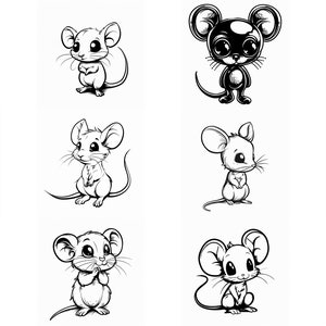 Cute Mouse SVG Pack 218 Unique Designs. SVG, JPG,, Cricut svg, Cnc, Lasercut svg, Digital Download, Coloring Book