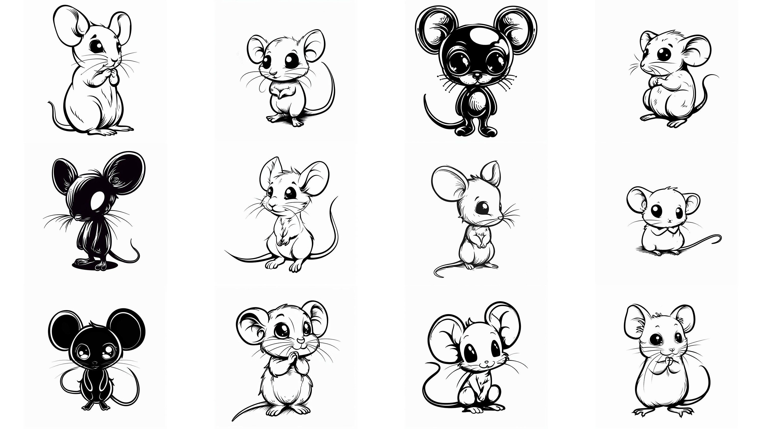 Cute Mouse SVG Pack 218 Unique Designs. SVG, JPG,, Cricut svg, Cnc, Lasercut svg, Digital Download, Coloring Book