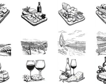 Pacchetto SVG di salumi: 108 design unici (download digitale)