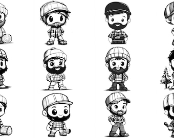 Lumberjack SVG Pack: 73 Unique Designs (Digital Download)