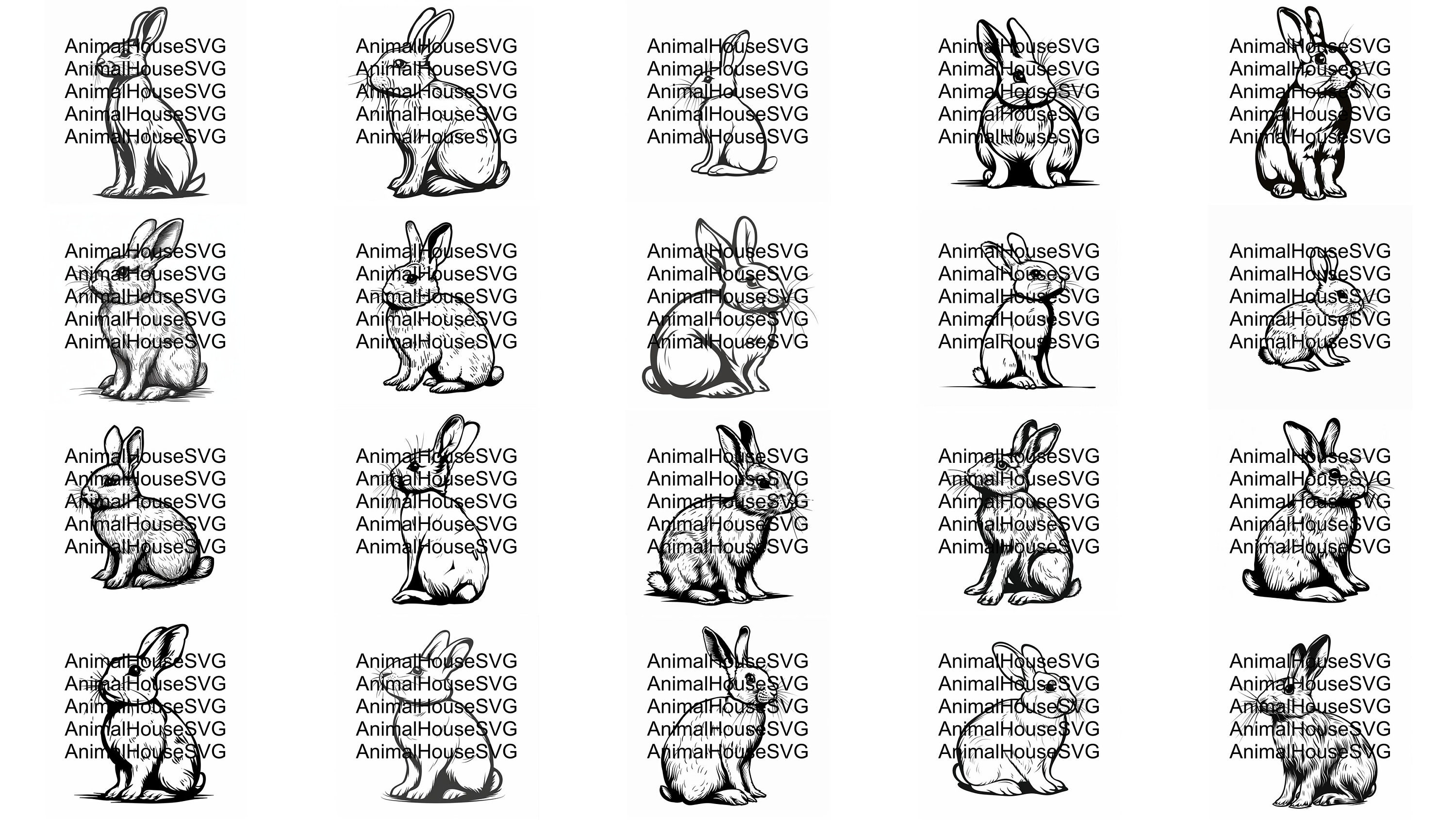 Bunny SVG Pack: 144 Unique Designs for Cricut, CNC (digital Download ...