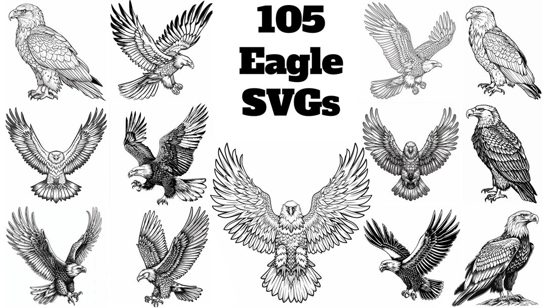 Eagle Rv Svg Eagle SVG Pack: 105 Unique Designs (digital Download) - Etsy