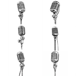 Microphone SVG Bundle: 104 Unique Designs (Digital Download)