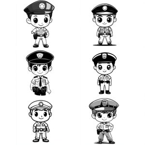 Policeman SVG Pack: 96 Craft Designs (Digital Download)