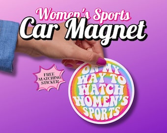 WOMEN'S SPORTS Car Magnet, Bumper Sticker, uswnt, wnba, nwsl