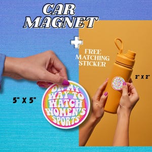 WOMEN'S SPORTS Sticker, Car Magnet, Bumper Sticker, uswnt, wnba, nwsl image 2