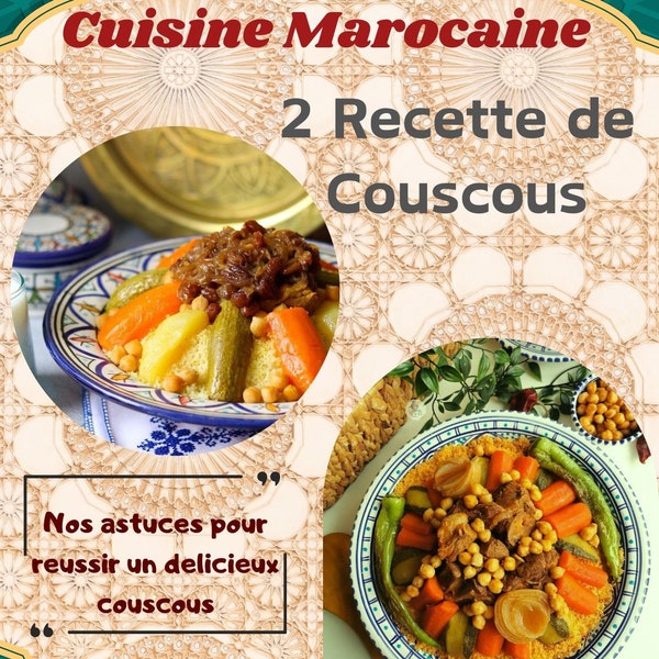 Köstliches traditionelles Rezept für marokkanisches Couscous mit Gemüse und Tfaya