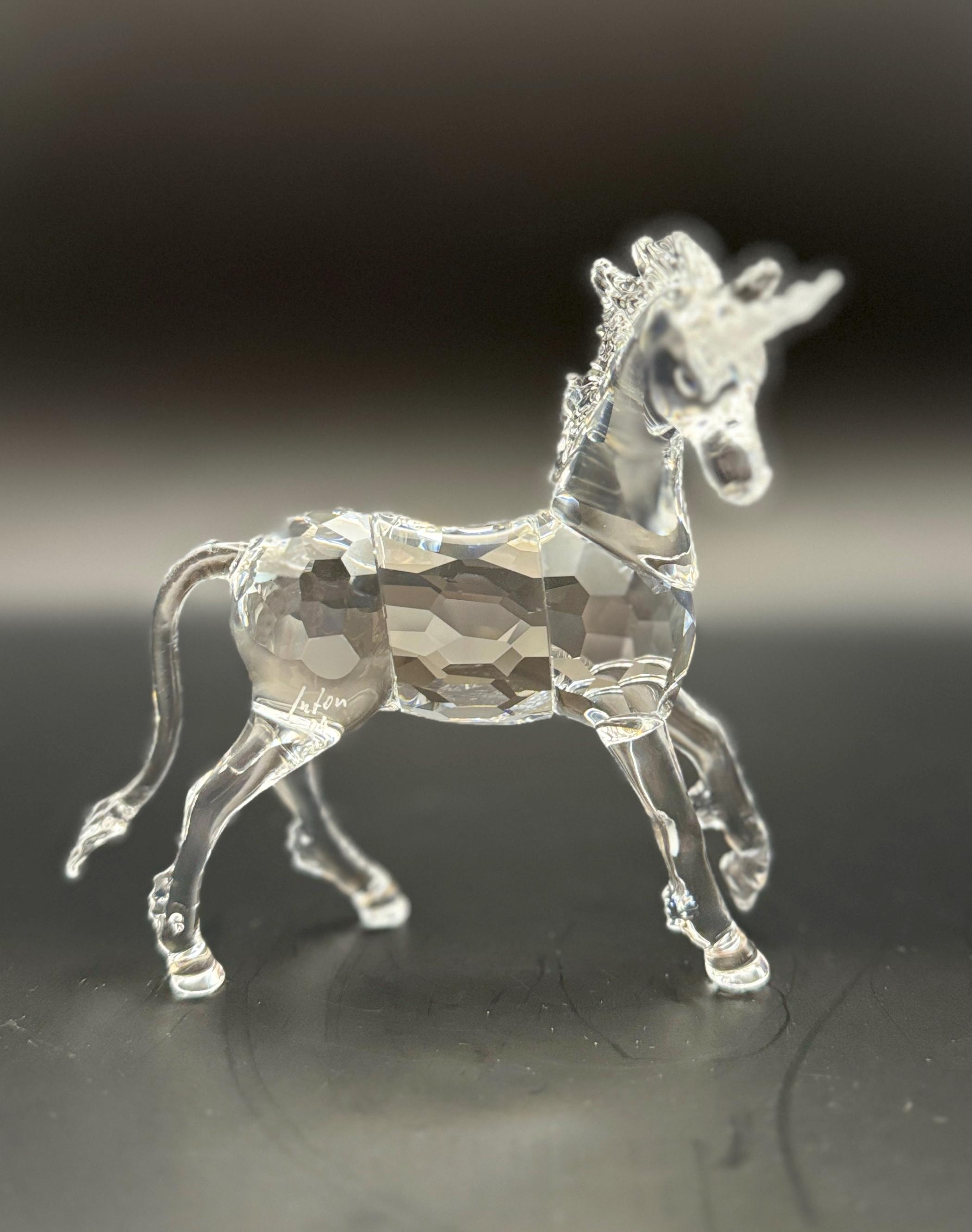 Swarovski Crystal Unicorn Figurine #630119 W/ Box - Art Glass
