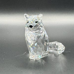 Retired Swarovski Crystal Cat - Etsy