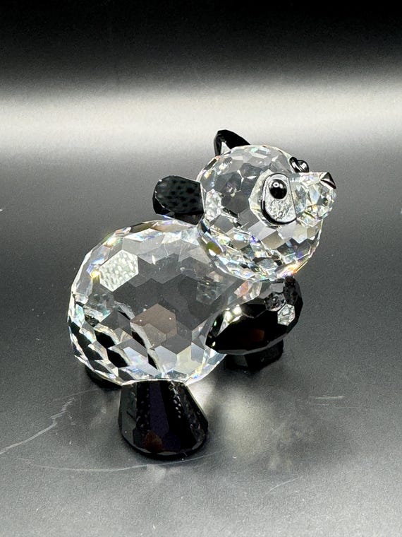 Swarovski Crystal Panda Bear Figurine #7611 - Collectible