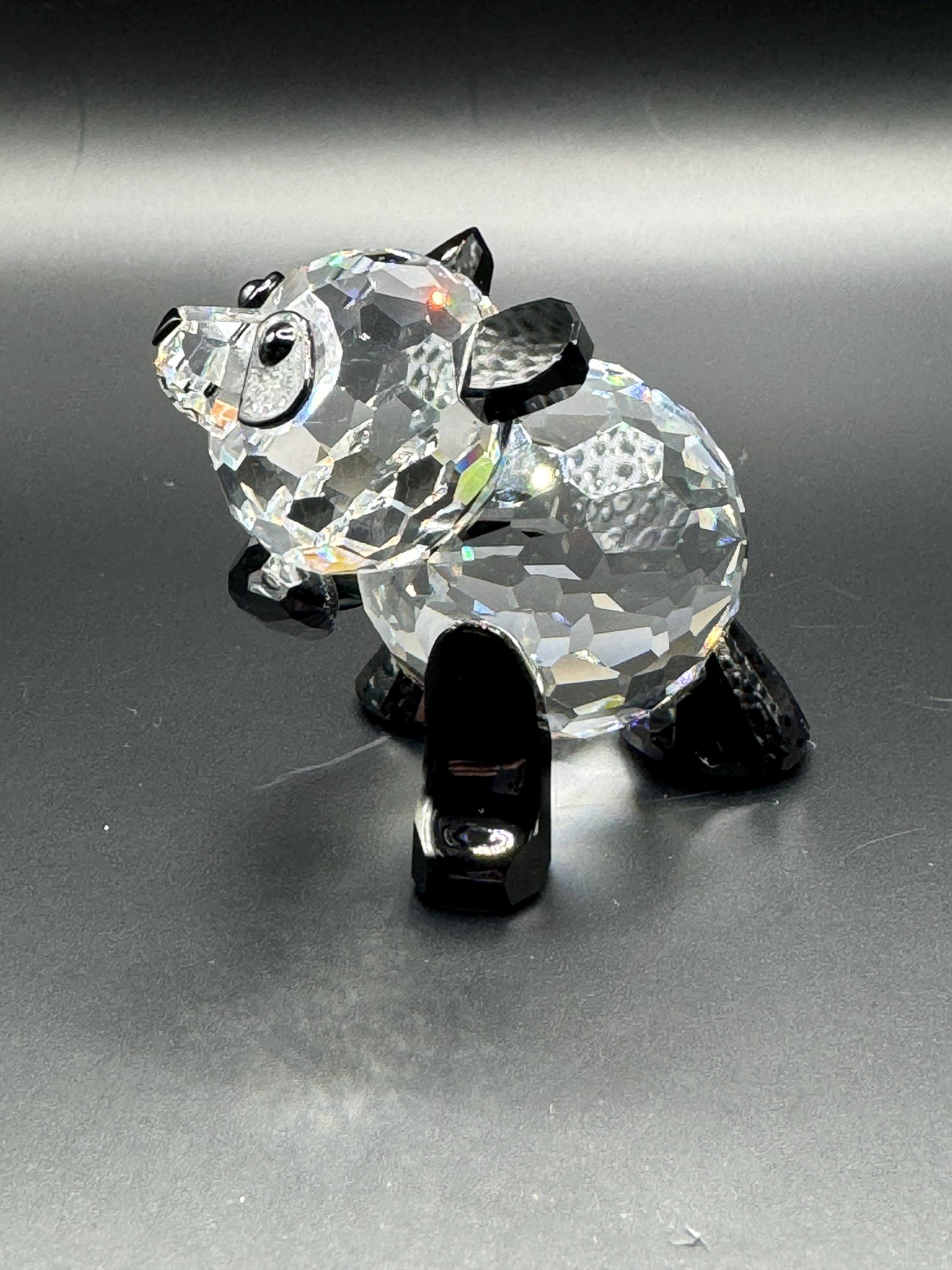 Swarovski Crystal Panda Bear Figurine #7611 - Collectible With