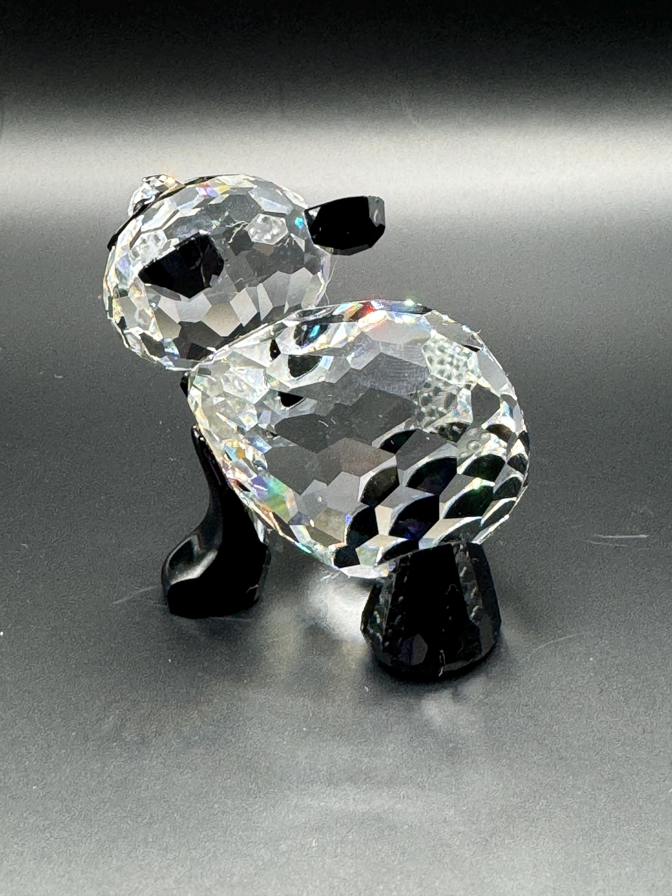 Swarovski Crystal Panda Bear Figurine #7611 - Collectible With
