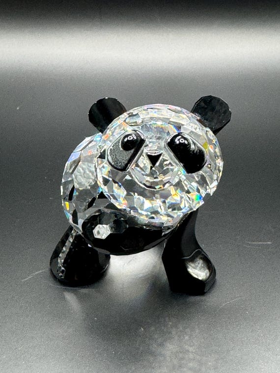 Swarovski Crystal Panda Bear Figurine #7611 - Collectible With