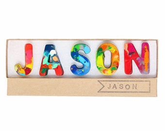 Personalized Gift for Child - Custom Crayon Name Gift Set, Alphabet Letter Recycled Crayons in Gift Box, Easter Gift for Boy or Girl