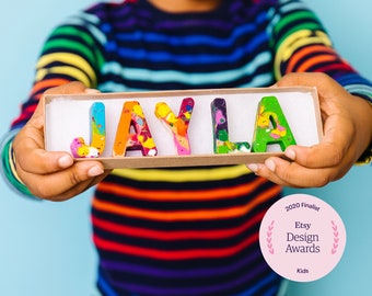 Personalized NAME Crayons- Kids Gift Crayon Set - Custom Alphabet Name Crayons in a Gift Box - Crayon Toy- Stocking Stuffer Toy Gift